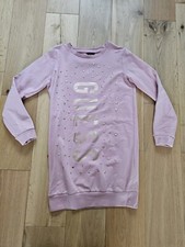 Girls pink guess jumper dress