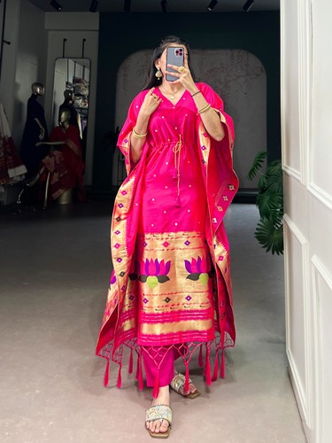 Indian paithani kaftan pure - paithani,