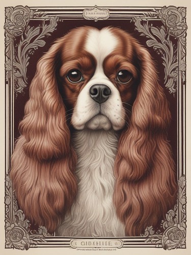 Cavalier king charles vintage - king,