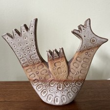 Vintage 1970s Broadstairs Pottery bird (cockerel)  By David White excellent