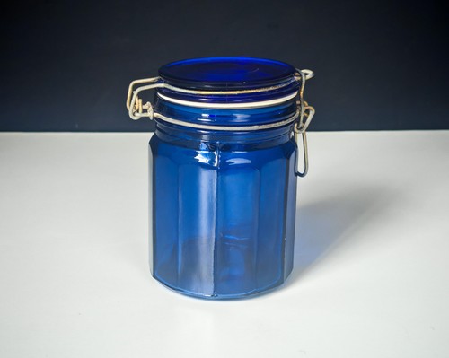 Vintage blue glass - blue,