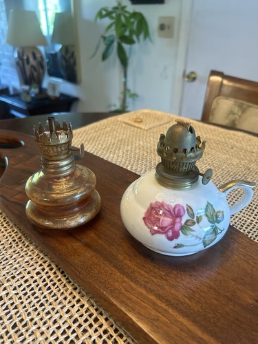 Mini amber glass - amber, glass/white