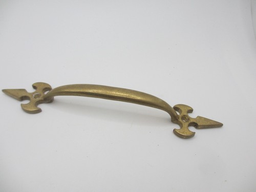 Vintage brass door handle - brass,