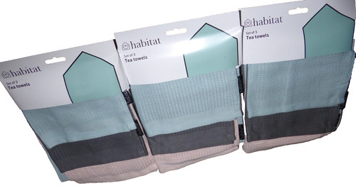 Habitat waffle tea - waffle, towels