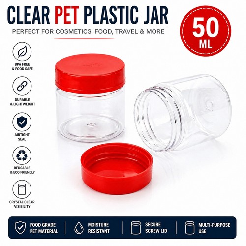 50ml clear container jar - clear,