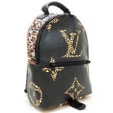 LOUIS VUITTON Monogram Jungle Palm Springs PM Backpack M44718 Leopard Print Blac