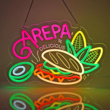 Arepa Neon Light Sign USB