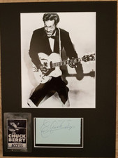 Chuck Berry, The Father of Rock & Roll, signed presentation AFTAL COA