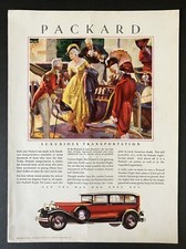1930 Packard Luxurious Transportation Color Vintage Print Ad