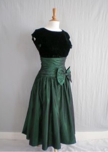 Vintage 80s party dress black - 80s,