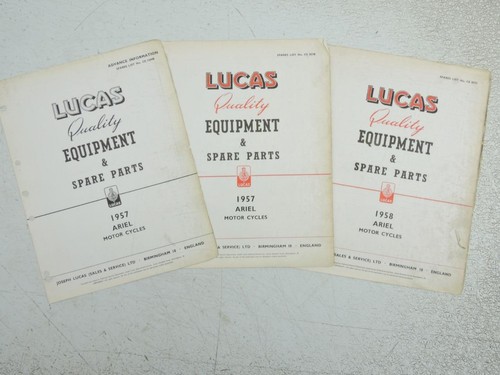 1957 1958 lucas parts - lucas, catalogs