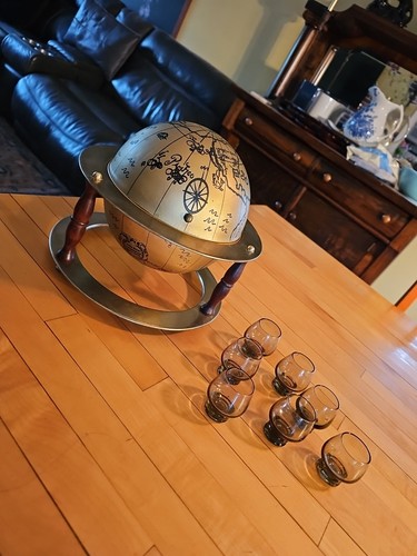 Vintage mid century globe - mid-century,