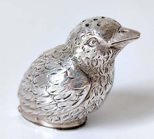 Vintage solid 800 silver bird - 800,