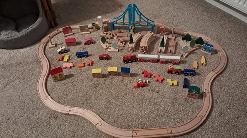 Wooden train set - wooden,