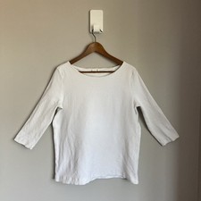 COS White Textured Top Jumper