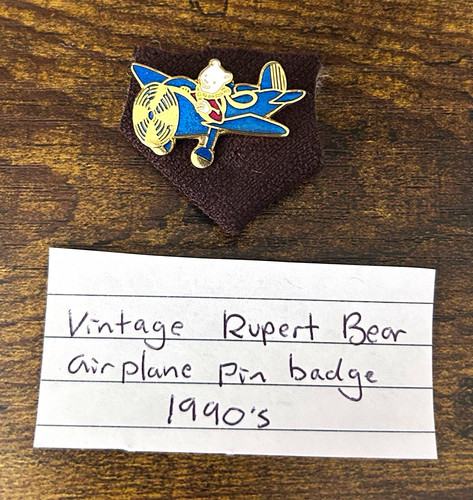 Vintage rupert bear aeroplane - bear,