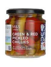 M&S Red & Green Pickled Chillis 260g