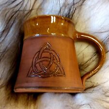Celtic Trinity Tankard Triquetra 15oz Handmade Medieval Ceramic Pottery Mug Cup