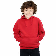 Kids Girls Boys Plain Hooded