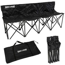 Wollowo 4 Seater Folding Football Team Bench, Outdoor Camping/Picnic Family Seat