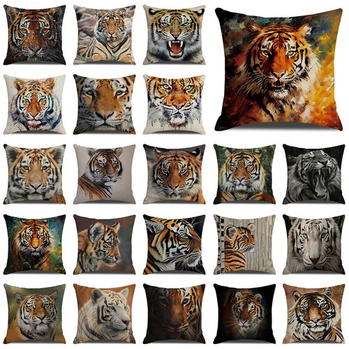 Fierce tiger pillow - tiger,