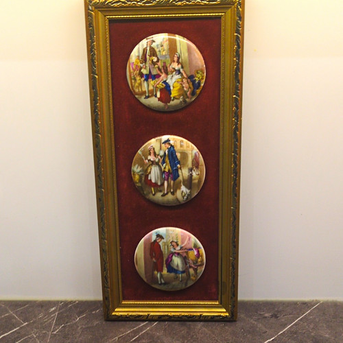 Vintage framed staffordshire - vintage,