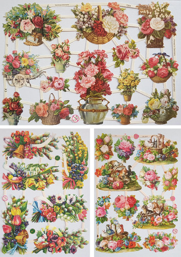 Vintage style floral paper - floral,