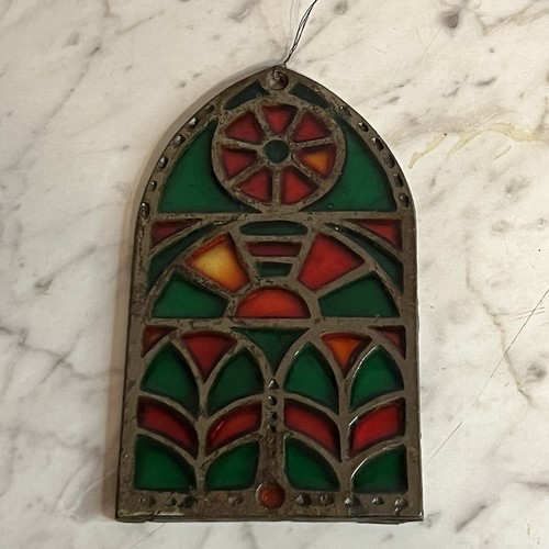 Vintage stained glass arch - glass,