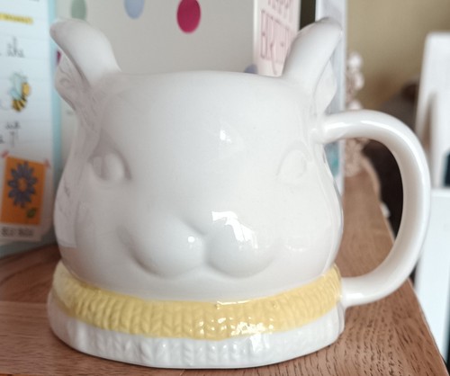 White ceramic bunny rabbit - rabbit, 3d