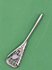 Beautiful Lacrosse Stick And Ball Sterling Silver Pendant