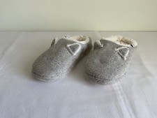 Fat Face Grey Clara Cat Slippers Mules - Size 5-6 (Medium 38-39) New w/out Tags