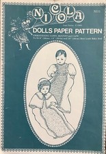 nicola dolls paper pattern christening gown fits 8 .12 .18 inch bent limb baby
