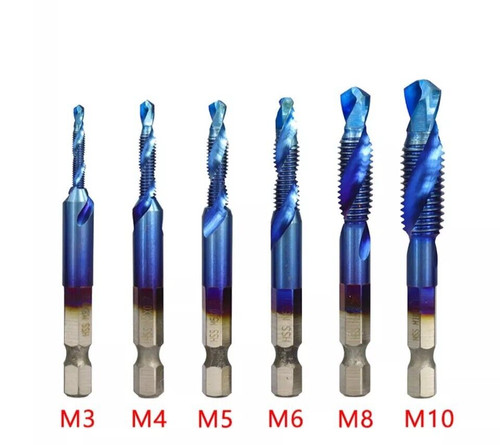 6pcs m10 hex shank titanium - hex,