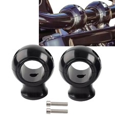 2x Black Handlebar Risers