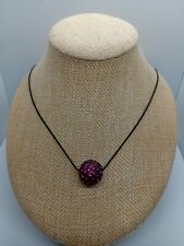 Next Black Necklace With Pink Rhinestone Ball Pendant