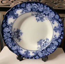 Weatherby Belmont Blue And White Soup Bowl JHW & Sons Hanley England. C1895.