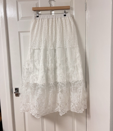 Women white floral lace - white,