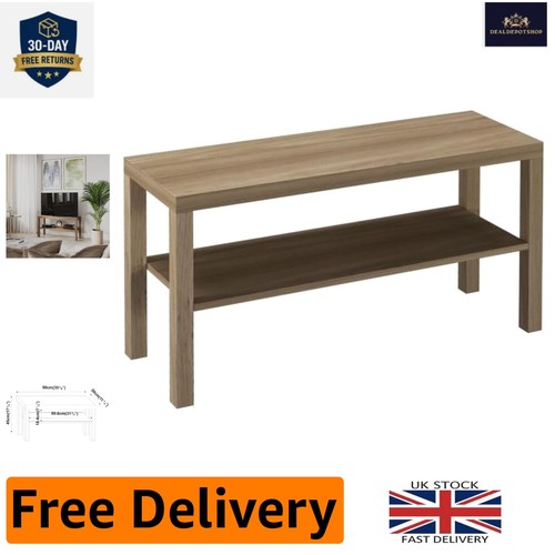 Stylish tier oak bench - oak, tv