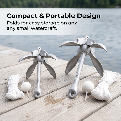 Folding boat anchor for - folding,