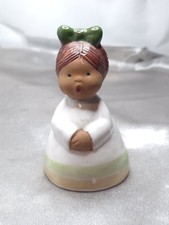 Vintage terracotta singing angel figurine by Jullar, made in Spain.