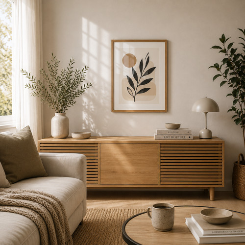 Oak effect picture - effect, frame