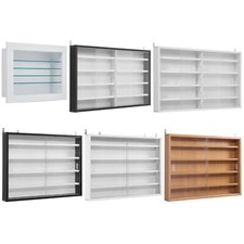 5Tier Wall Display Shelf Unit Cabinet w/4 Adjustable Shelves HomeOffice Ornament