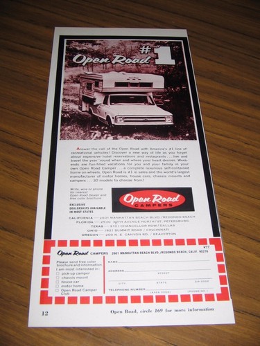 1969 print open - ad, road