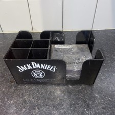 Jack Daniel's Bar Desk Tidy  Caddy Storage Straw Napkin Stirrer Holder