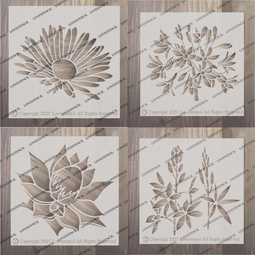 Flower stencils - flower,