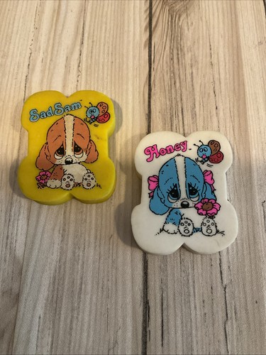 Vintage novelty erasers sad - novelty,