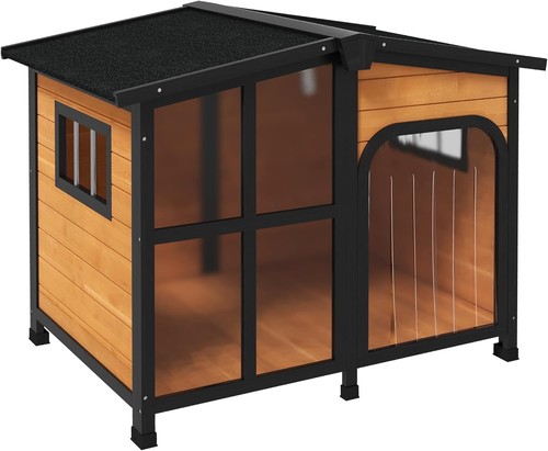 Pawhut wooden dog kennel - pawhut,