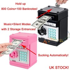 Electronic Piggy Bank Safe Money Box Bank Password Lock ATM Cash Coin Kids Gift