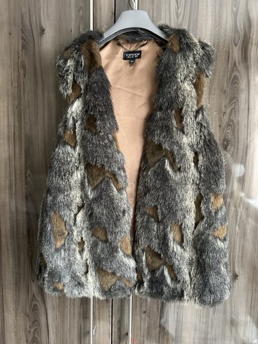 Unworn topshop faux fur gilet - topshop,