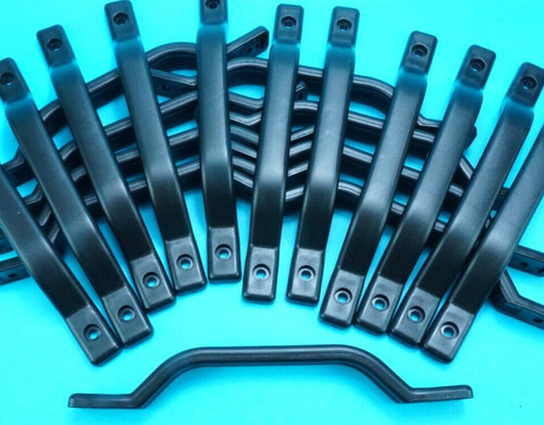 Black plastic door grab - plastic,